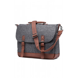 Wool Messenger Bag with Padded Laptop Holder